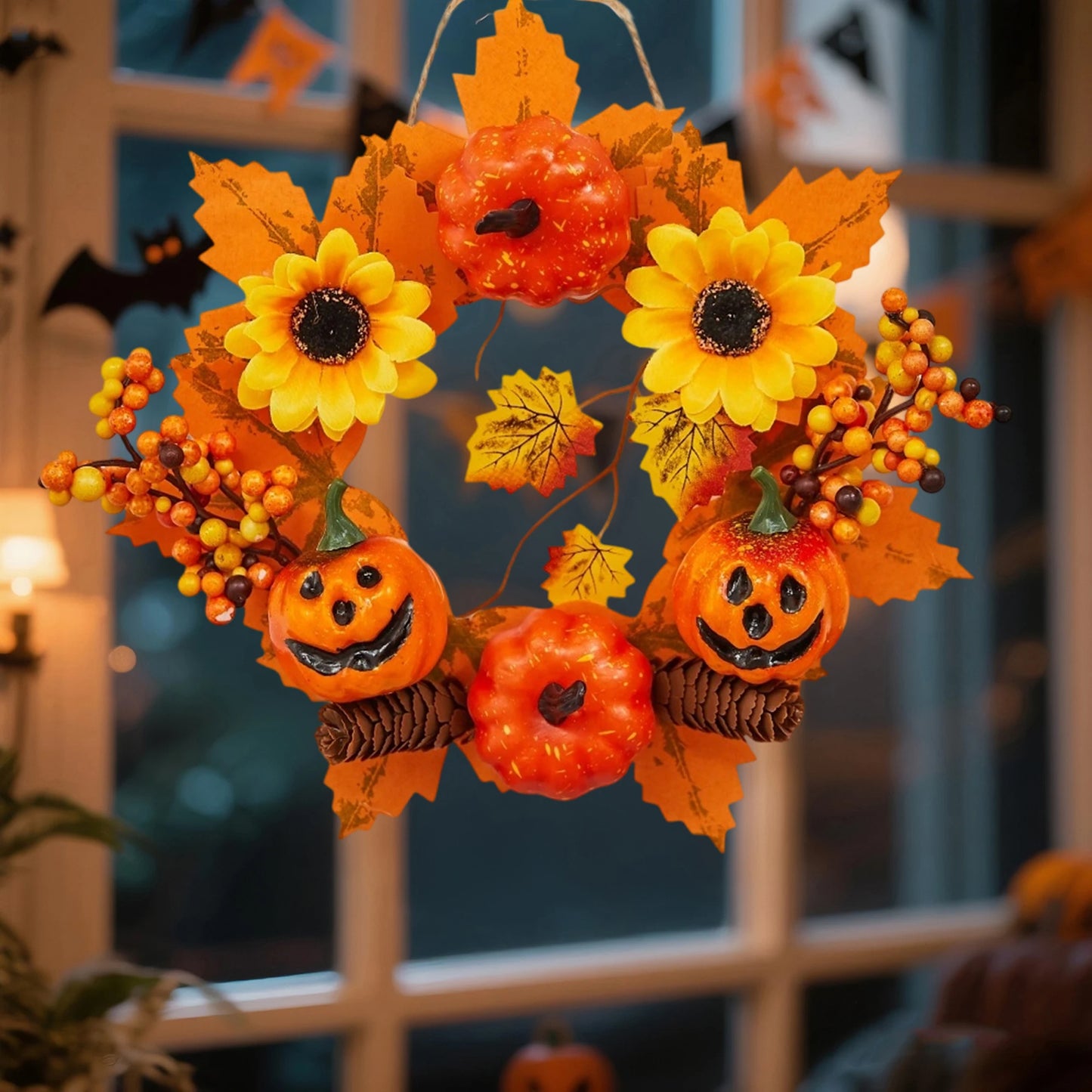 Pumpkin Halloween Wreath