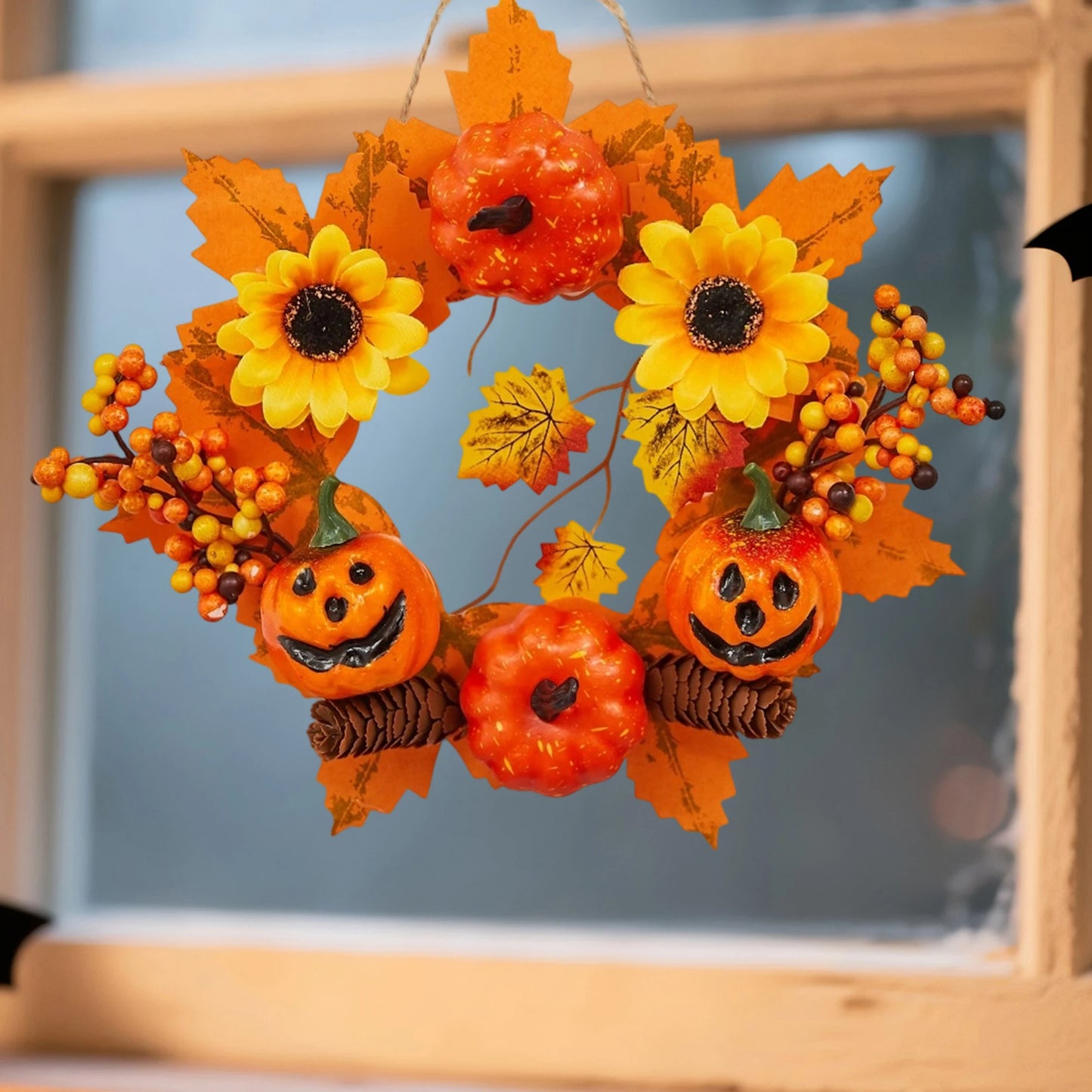 Pumpkin Halloween Wreath