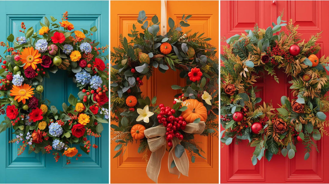The most beautiful modern-style autumn wreath