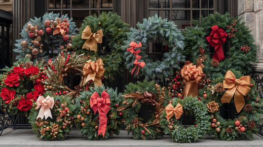 Fresh magnolia flower wreath in 2025