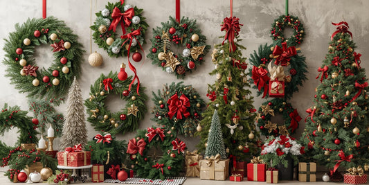 The handmade christmas wreaths