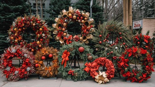 Christmas swag wreaths for the front door