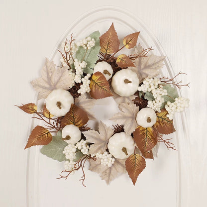 White pumpkin garland
