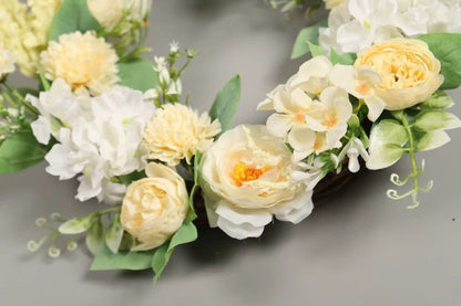 Peony flower wreath