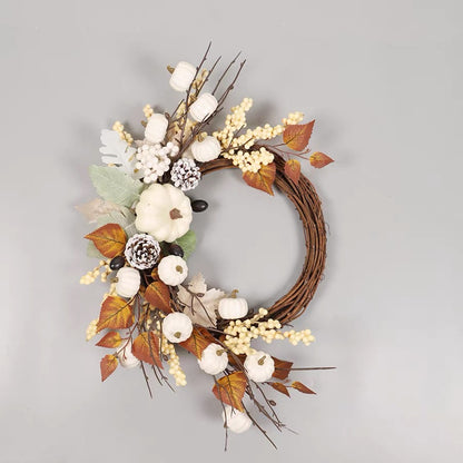 White pumpkin garland