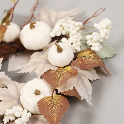 White pumpkin garland