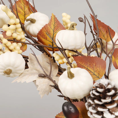 White pumpkin garland