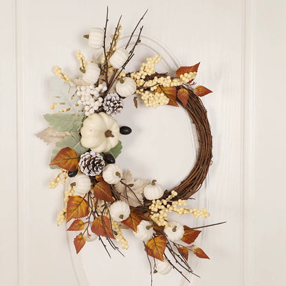 White pumpkin garland