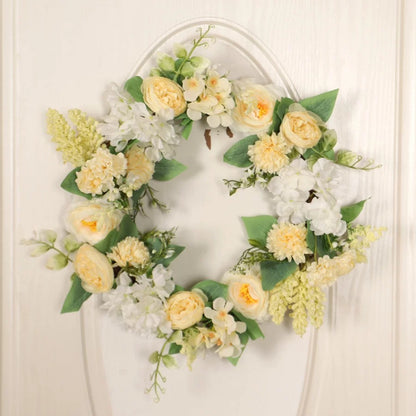 Peony flower wreath