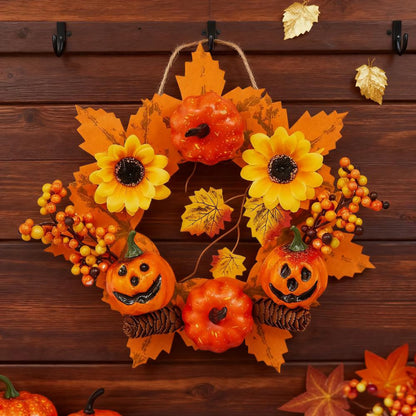 Pumpkin Halloween Wreath