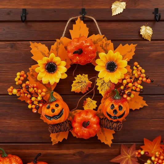 Pumpkin Halloween Wreath