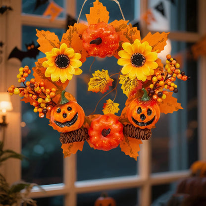 Pumpkin Halloween Wreath